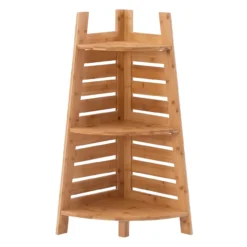 Pierce Bamboo 3-Tier Corner Shelf -Happy Home Area 810389691 4