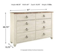 Willowton Whitewash Dresser -Happy Home Area 810406133 11