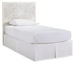 Paxberry Whitewash Carved Medallion Twin Headboard -Happy Home Area 810458222 2 1