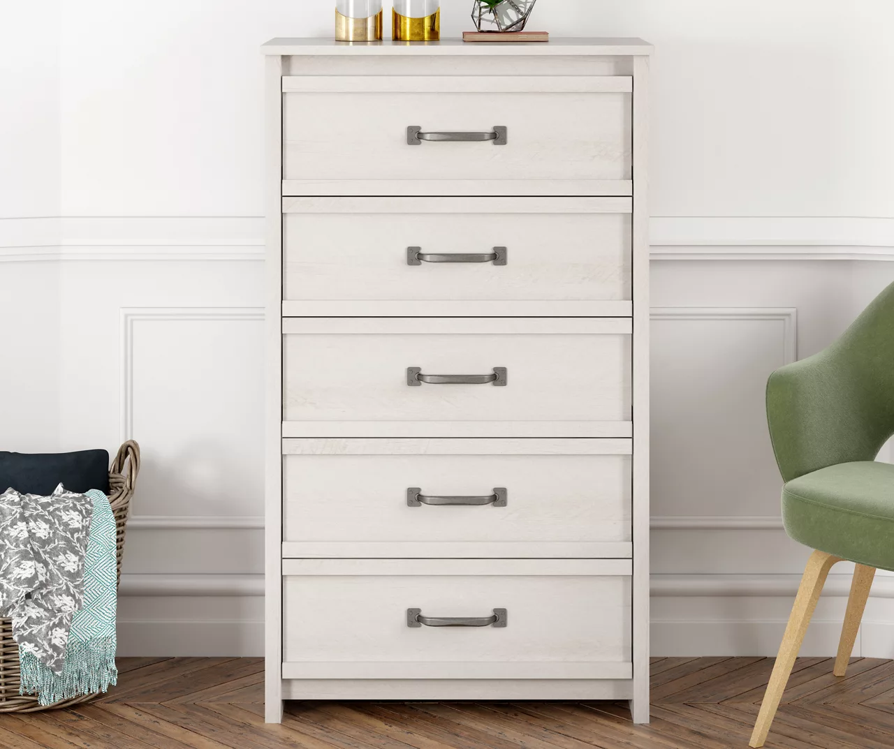 Duncan Ivory Oak 5-Drawer Dresser 2 Duncan Ivory Oak 5-Drawer Dresser - Image 2