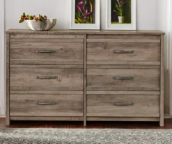 Duncan Gray Oak 6-Drawer Dresser -Happy Home Area 810465129 1
