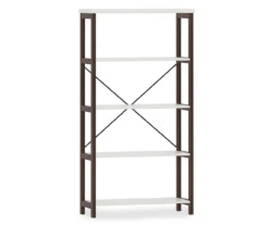 Farmhouse 5-Tier Bookshelf -Happy Home Area 810465179 3
