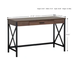 Dark Walnut Writing Desk -Happy Home Area 810466872 A7