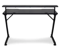 Black LED Gaming Desk With Riser -Happy Home Area 810499569 1