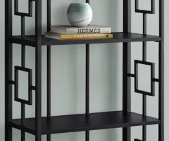 Black Square 4-Shelf Bookcase 8 Black Square 4-Shelf Bookcase -Happy Home Area 810502794 4