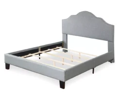 Lombard Light Gray Queen Upholstered Bed -Happy Home Area 810507931 4