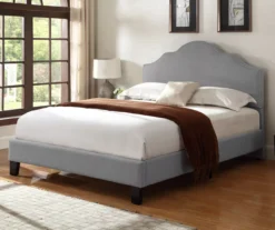 Lombard Light Gray Queen Upholstered Bed -Happy Home Area 810507931 7