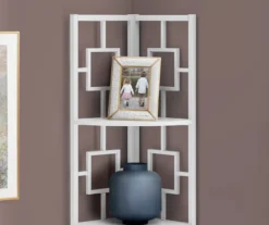 White Square 4-Shelf Corner Bookcase -Happy Home Area 810512902 4