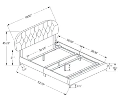 White Tufted Faux Leather Twin Upholstered Platform Bed -Happy Home Area 810512926 3