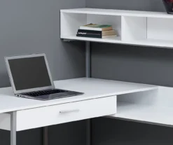 Monarch L-Shaped Corner Desk With Hutch 18 Monarch L-Shaped Corner Desk With Hutch -Happy Home Area 810512935 4