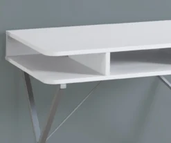 Silver & White Writing Desk -Happy Home Area 810512942 4