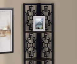 Monarch Geometric 4-Shelf Corner Bookcase 30 Monarch Geometric 4-Shelf Corner Bookcase -Happy Home Area 810512946 4