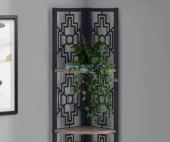 Monarch Geometric 4-Shelf Corner Bookcase 34 Monarch Geometric 4-Shelf Corner Bookcase -Happy Home Area 810512947 4