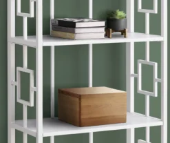 White Square 4-Shelf Open Bookcase -Happy Home Area 810512949 4
