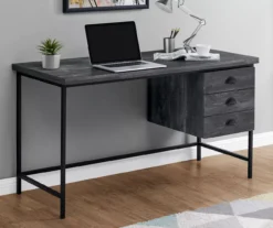 Monarch Reclaimed 3-Drawer Computer Desk -Happy Home Area 810512955 1