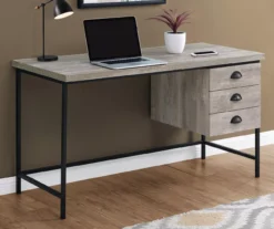 Monarch Reclaimed 3-Drawer Computer Desk -Happy Home Area 810512956 1