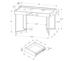 Monarch Office Desk With Riser -Happy Home Area 810512966 3