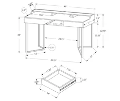 Monarch Office Desk With Riser -Happy Home Area 810512967 3