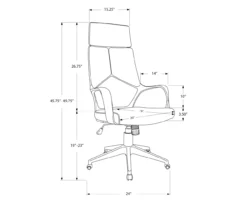 Monarch Modern Executive Office Chair -Happy Home Area 810512971 11
