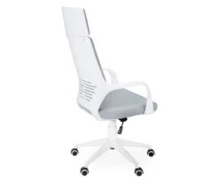 White & Gray Executive Office Chair -Happy Home Area 810512972 4