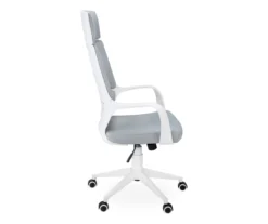 White & Gray Executive Office Chair -Happy Home Area 810512972 5