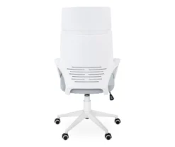 White & Gray Executive Office Chair -Happy Home Area 810512972 6