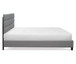 Gray Hudson King Upholstered Linen Fabric Bed -Happy Home Area 810513494 11