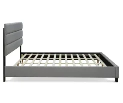 Gray Hudson King Upholstered Linen Fabric Bed -Happy Home Area 810513494 12