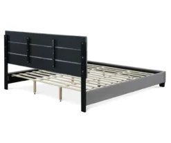 Gray Hudson King Upholstered Linen Fabric Bed -Happy Home Area 810513494 14