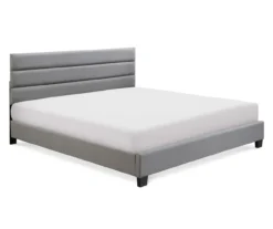 Gray Hudson King Upholstered Linen Fabric Bed -Happy Home Area 810513494 2