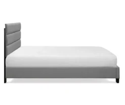 Gray Hudson Queen Upholstered Linen Fabric Bed -Happy Home Area 810513495 11