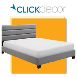 Gray Hudson Queen Upholstered Linen Fabric Bed -Happy Home Area 810513495