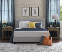 Gray Hudson Queen Upholstered Linen Fabric Bed -Happy Home Area 810513495 4