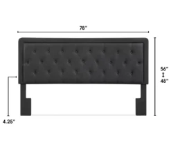Charcoal Gray Amery Upholstered King Headboard -Happy Home Area 810513527 4