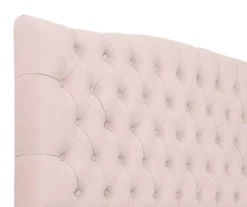 French Blush Pink Celeste Upholstered King Headboard -Happy Home Area 810513528 4
