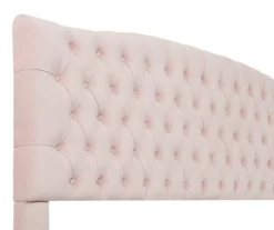 French Blush Pink Celeste Upholstered Queen Headboard -Happy Home Area 810513529 4