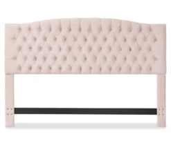 French Blush Pink Celeste Upholstered Queen Headboard -Happy Home Area 810513529 6