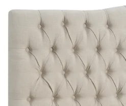 Beige Celeste Upholstered Linen King Headboard -Happy Home Area 810513532 4