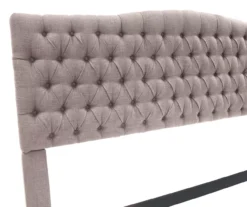 Brown Upholstered Linen King Headboard -Happy Home Area 810513534 2