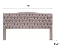 Brown Upholstered Linen King Headboard -Happy Home Area 810513534 4