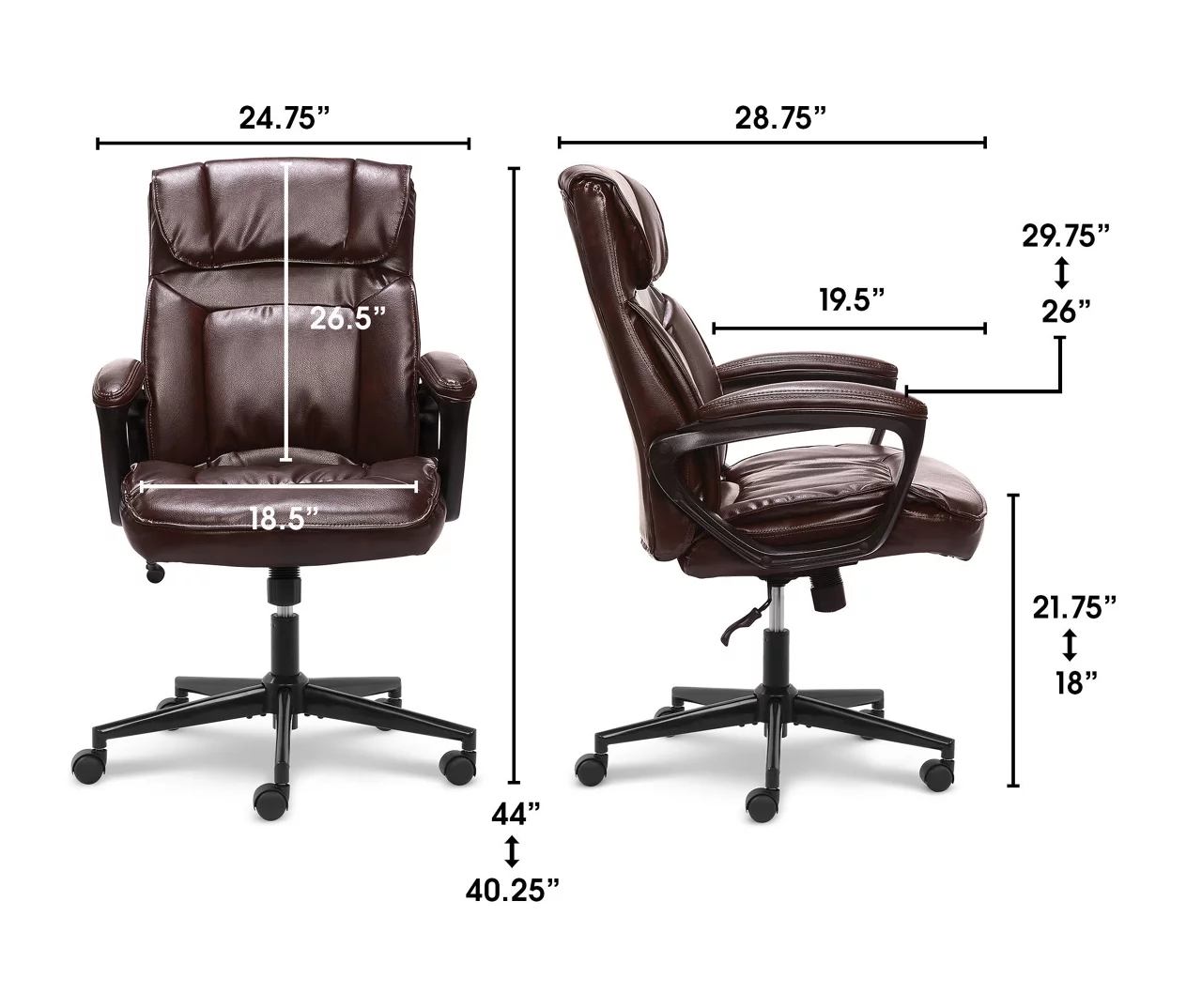 Hannah Brown Bonded Leather Office Chair 20 Hannah Brown Bonded Leather Office Chair - Image 20
