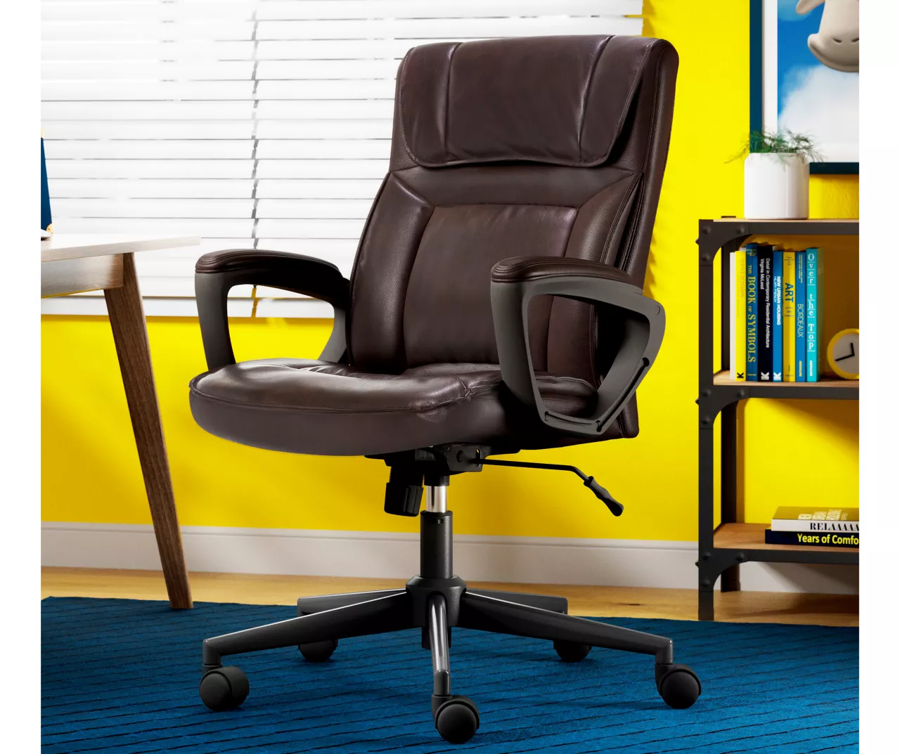 Hannah Brown Bonded Leather Office Chair 3 Hannah Brown Bonded Leather Office Chair - Image 3