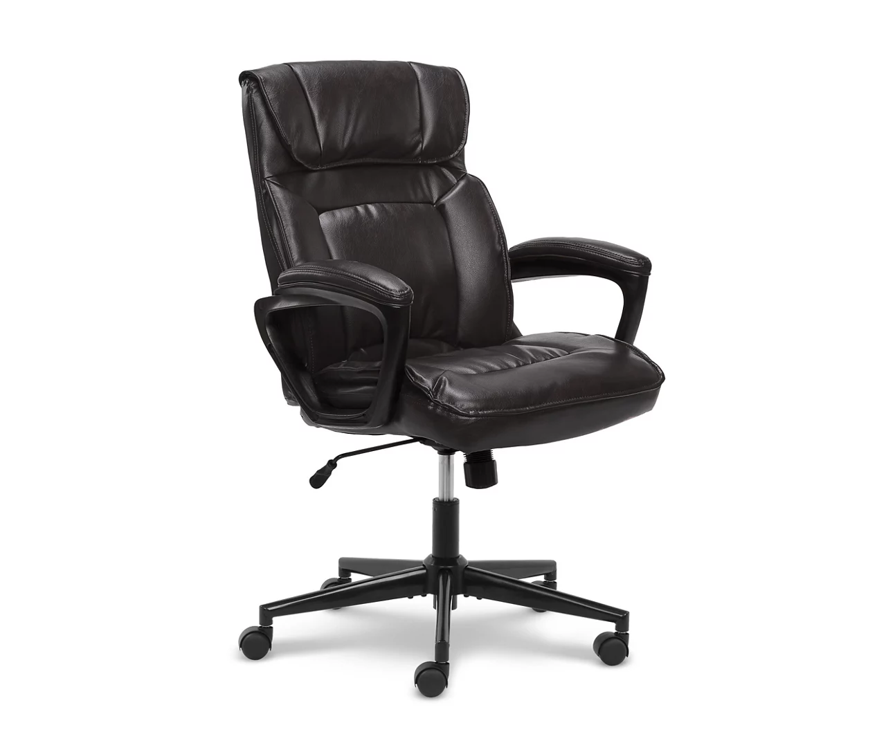 Hannah Black Bonded Leather Office Chair 2 Hannah Black Bonded Leather Office Chair - Image 2