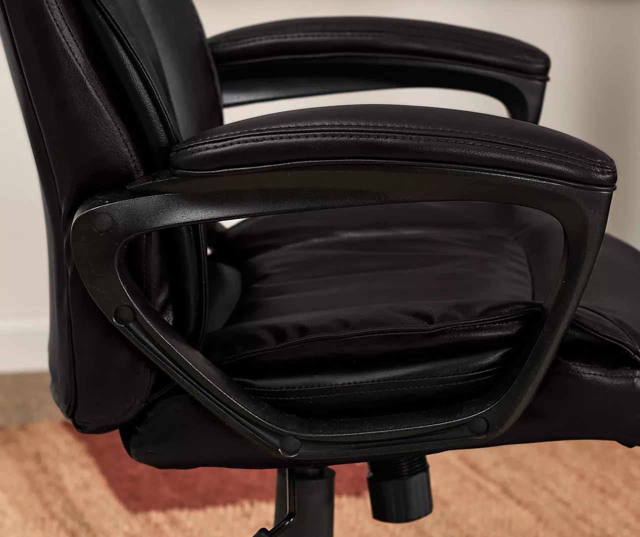 Hannah Black Bonded Leather Office Chair 5 Hannah Black Bonded Leather Office Chair - Image 5