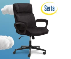 Hannah Charcoal Gray Microfiber Office Chair -Happy Home Area 810513553