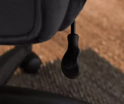 Hannah Charcoal Gray Microfiber Office Chair -Happy Home Area 810513553 7