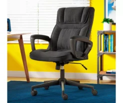 Hannah Charcoal Gray Microfiber Office Chair -Happy Home Area 810513553 A0 12