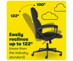 Hannah Charcoal Gray Microfiber Office Chair -Happy Home Area 810513553 A0 8