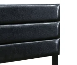 Black Channel Tufted King Upholstered Bed Frame 24 Black Channel Tufted King Upholstered Bed Frame -Happy Home Area 810513588 7