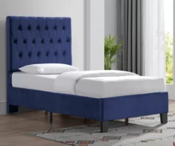 Decatur Navy Twin Upholstered Bed -Happy Home Area 810519977 11